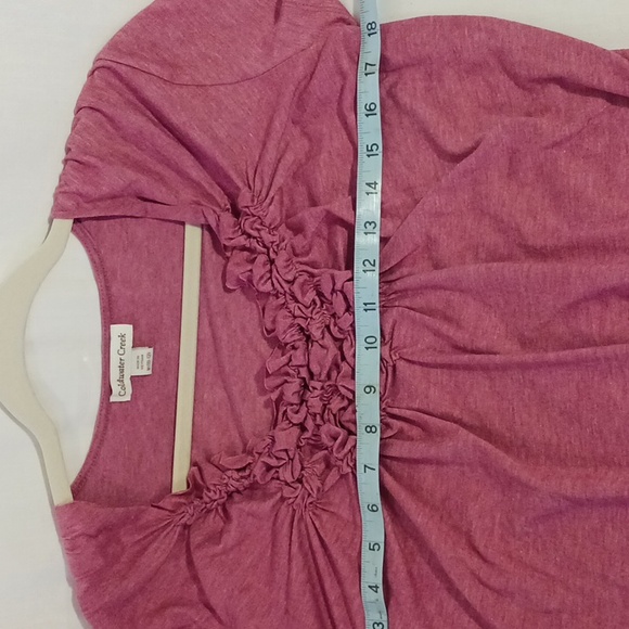 💥Coldwater Creek,  Sz M, cranberry pink, gathered neck, good to bundle - Picture 5 of 5